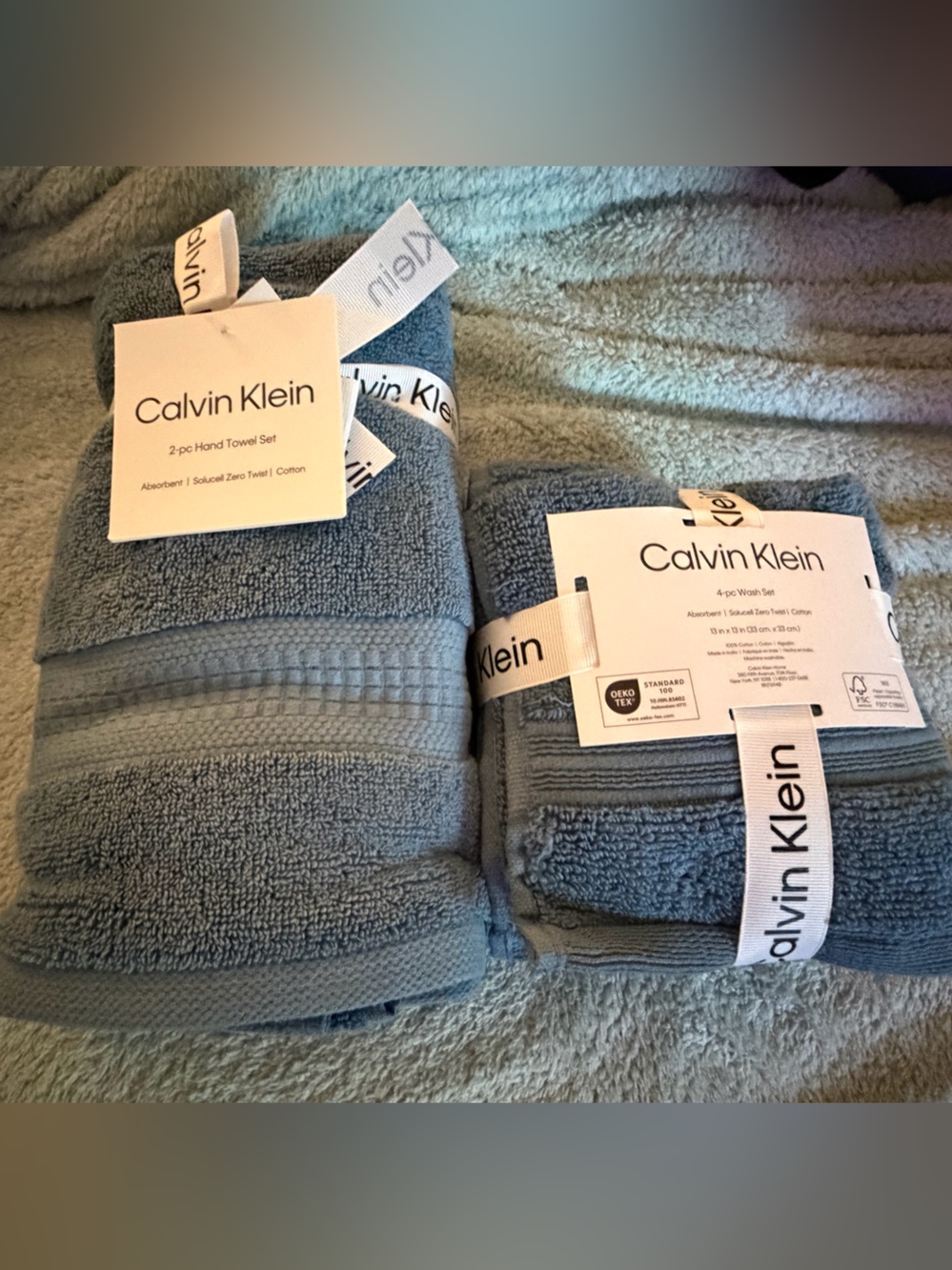 Calvin Klein Slate Blue Towel Set